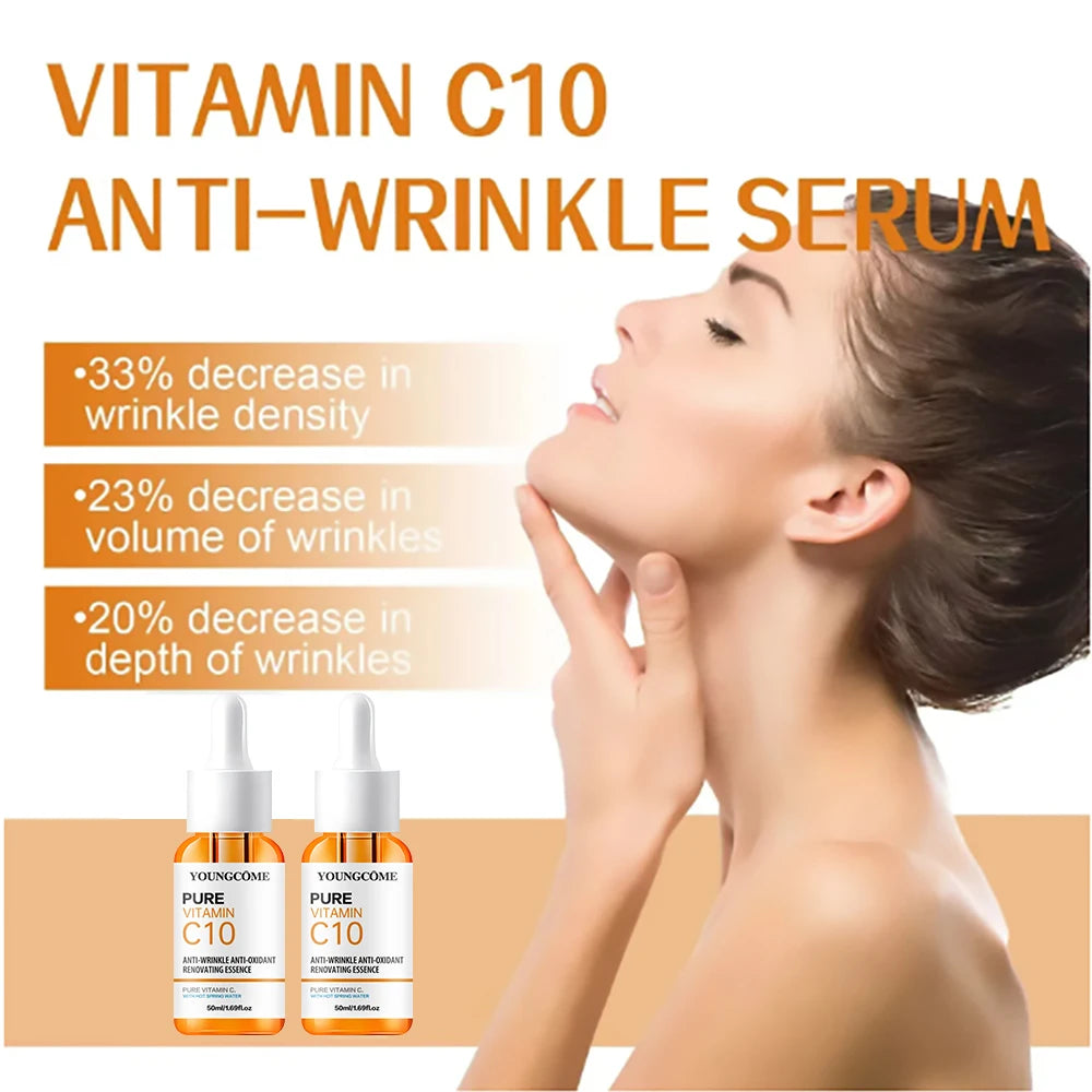 Vitamin C Facial Essence Hyaluronic Acid Dark Skin Brighten Serum Fade Fine Lines Moisturizing Repair Dull Serum Face Skin Care